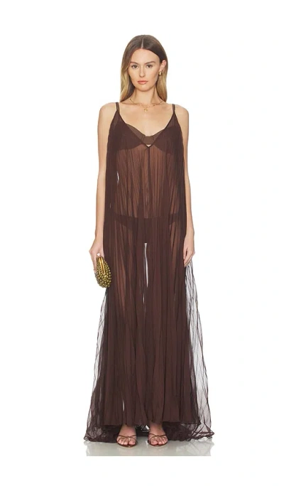 Shani Shemer Uma Maxi Dress In Espresso