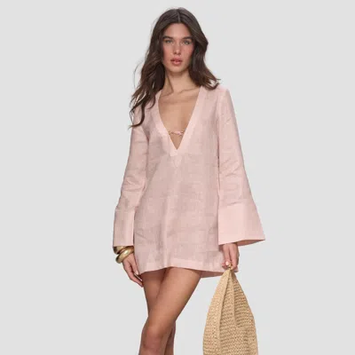 Shani Shemer Valerie Kaftan Dress In Soft Pink