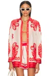 Shani Shemer Vanessa Long Shirt In Red