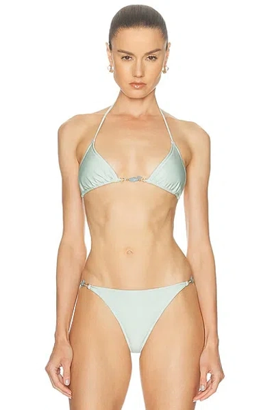 Shani Shemer Vivienne Bikini Top In Aqua Blue
