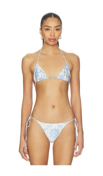 Shani Shemer Vivienne Bikini Top In Blue