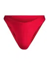 Shani Shemer Women's Alma High-cut Bikini Bottom In Red