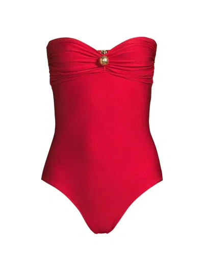 Shani Shemer Women's Nastya Sweetheart One-piece Swimsuit In Red