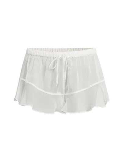 Shani Shemer Women's Shay Semi-sheer Swim Shorts In White