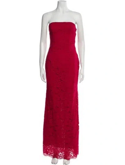 Pre-owned Shani Shemer Wool Long Dress W/ Tags In Red