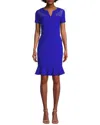 Shani Solid Mini Dress In Blue