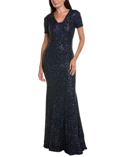 Shani Velvet Sequin Maxi Dress In Black