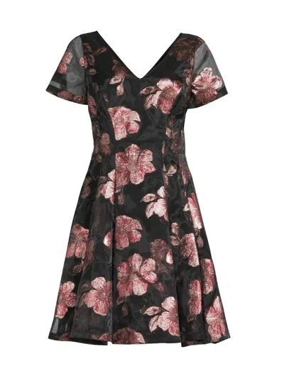 Shani Women's Floral Jacquard Fit & Flare Minidress In Multi