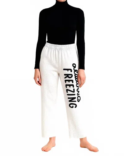 Shannalee Always Freezing Cotton Pant In White In Multi