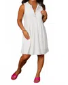 Shannalee Cotton Gauze Cotton Lined Dress In White In White