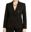 Shannalee Ponte Fitted Blazer In Black In Black