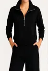 Shannalee Posh Grey Super Duper Soft 1/2 Zip In Black In Black
