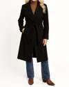 Shannalee The Perfect Stretch Trench Coat In Black In Black