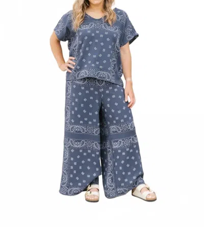 Shannon Passero Bandana Pants In Navy In Blue