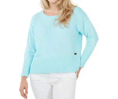 Shannon Passero Kitty Knit Pullover Sweater In Light Blue