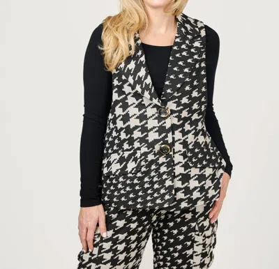 Shannon Passero Sellie Vest In Houndstooth In Black