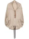 Shanshan Ruan Batwing-style Silk Jacket In Neutrals