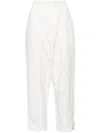 Shanshan Ruan Elasticated Waistband Trousers In Neutrals