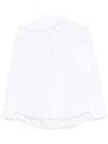 Shanshan Ruan Slim-cut Pleated Shirt In White