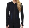 Shape Active Offbeat Hooded Jacket In Black In Black