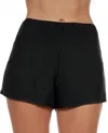 Shape Solver Loose Pull-on Swim Short In Black In Black
