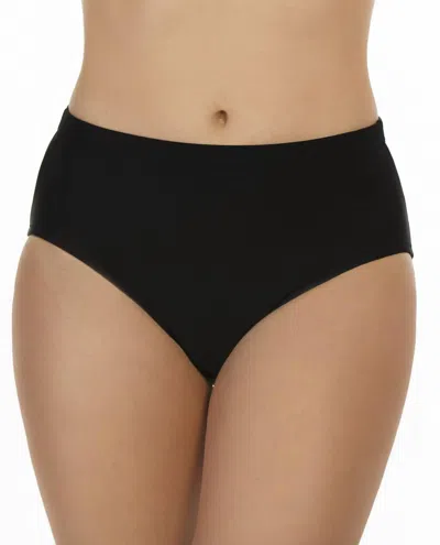 Shape Solver Plus Size Tankini Bottom In Black