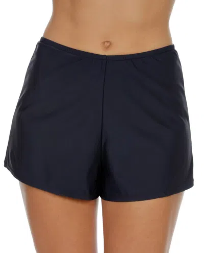 Shape Solver Solid Pull-on Swim Short In Navy In Blue