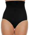 Shape Solver Ultra High Waisted Tankini Bottom In Black In Black