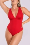 Shapellx Airslim Deep V-neck Cross Back Shaping Bodysuit
