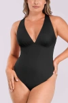 Shapellx Airslim Deep V-neck Cross Back Shaping Bodysuit