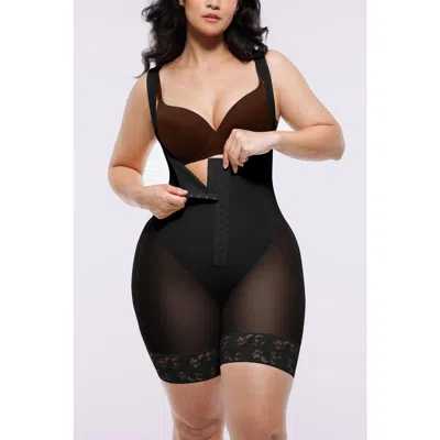 Shapellx Airslim® Extreme Compression Open Bust Bodysuit In Black