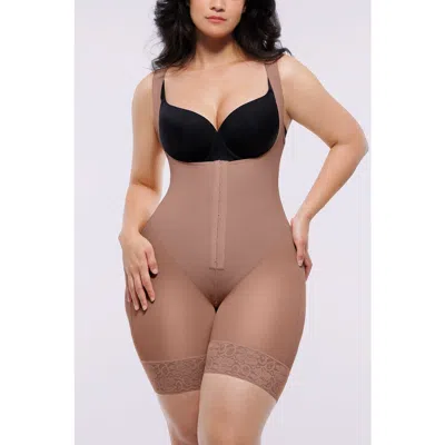 Shapellx Airslim® Extreme Compression Open Bust Bodysuit In Gray