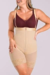 Shapellx Airslim High Waist Butt-lifting Polka Dot Shorts In Sand
