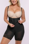 Shapellx Airslim Open Bust Polka Dot Bodysuit In Black