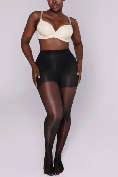 Shapellx Bare Essentials Skin Flow Sheer Shaping 2-pack Tights In Black