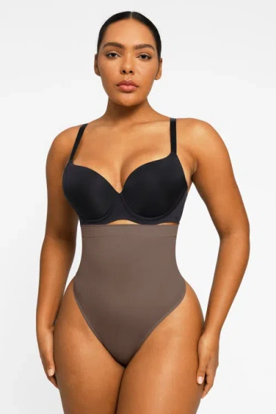 Shapellx Eco Contour Seamless Shaping Panty In Brown