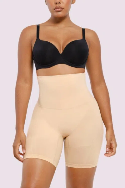 Shapellx Everyday High Waist Shaping Shorts In Neutral
