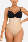 Shapellx High-rise Body Sculpting Thong In Tres Naturale