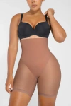 Shapellx Mesh Smooth Butt-lifting Shorts In Sienna Brown