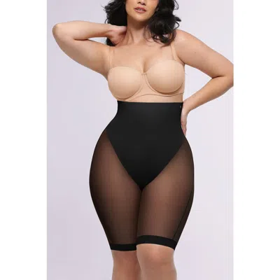 Shapellx Meshsmooth Butt-lifting Above-knee Short In Black