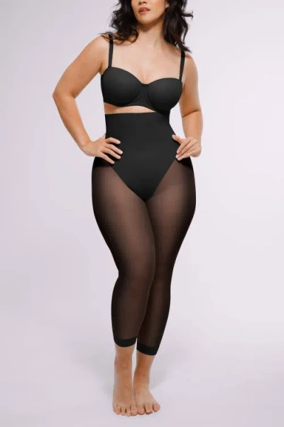 Shapellx Meshsmooth Butt-lifting Capri In Black