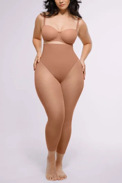 Shapellx Meshsmooth Butt-lifting Capri In Brown