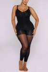 Shapellx Mistweave Skin Flow Full Coverage Bodysuit In Black