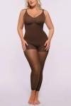Shapellx Mistweave Skin Flow Full Coverage Bodysuit In Brown