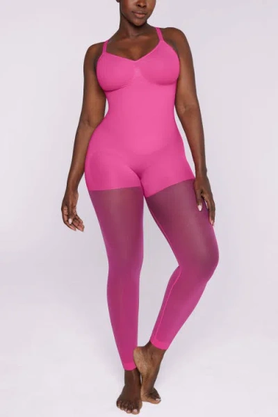 Shapellx Mistweave Skin Flow Full Coverage Bodysuit In Pink