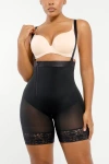 Shapellx Postpartum Side Zipper Support Shorts In Jet Black