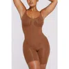 Shapellx Seamless Mid-thigh Full Shaping Bodysuit In Brown