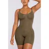 Shapellx Seamless Mid-thigh Full Shaping Bodysuit In Green
