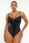 Shapellx Sheer Lace Mesh Bodysuit With Shaping