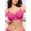 Shapellx Skin Flow Smooth Unlined Wireless Bra In Purple